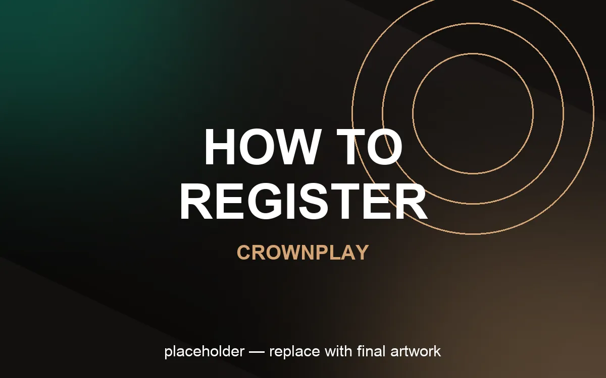 Φόρμα εγγραφής CrownPlay σε υπολογιστή και κινητό
